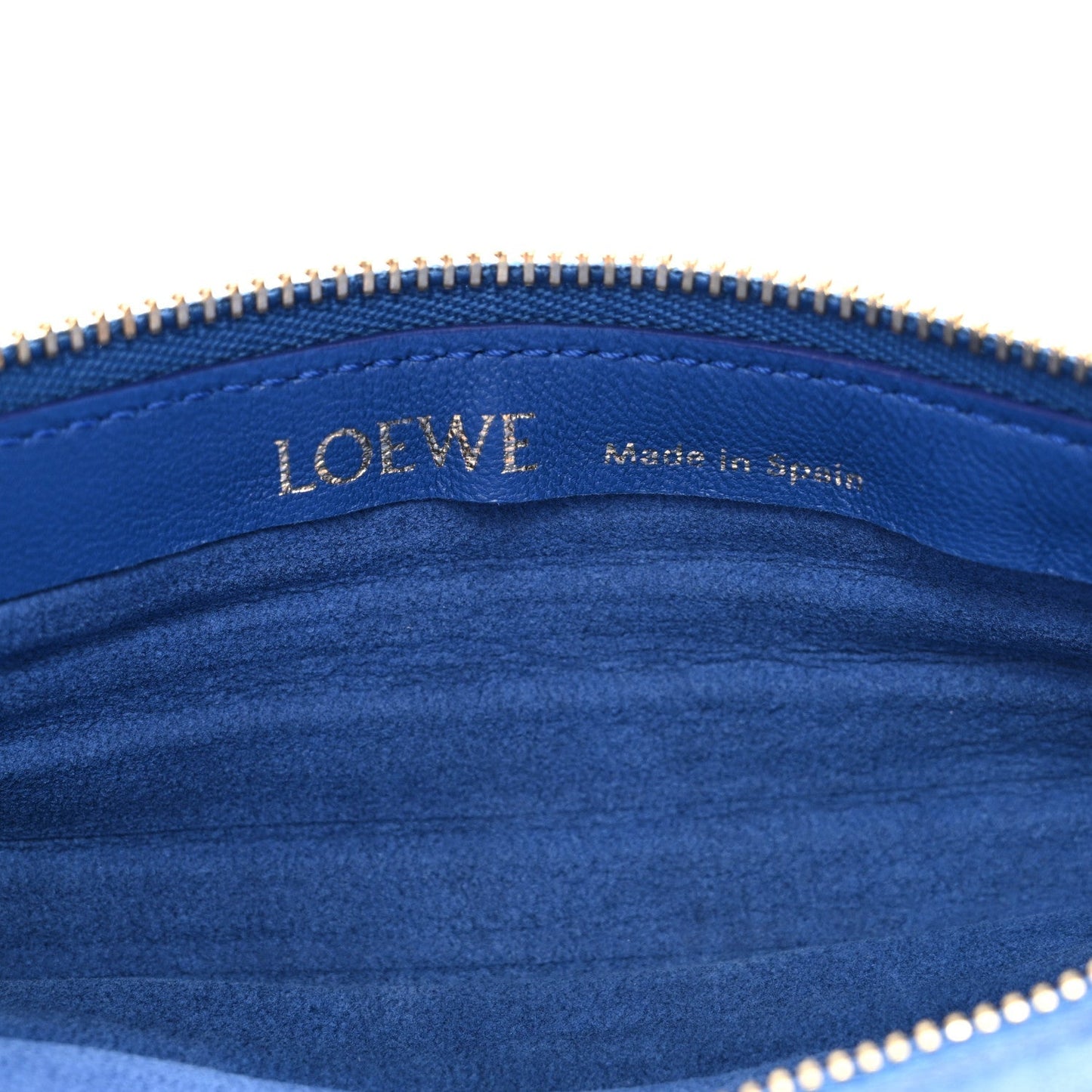 Lambskin Pleated Bracelet Pouch Shoulder Bag Royal Blue