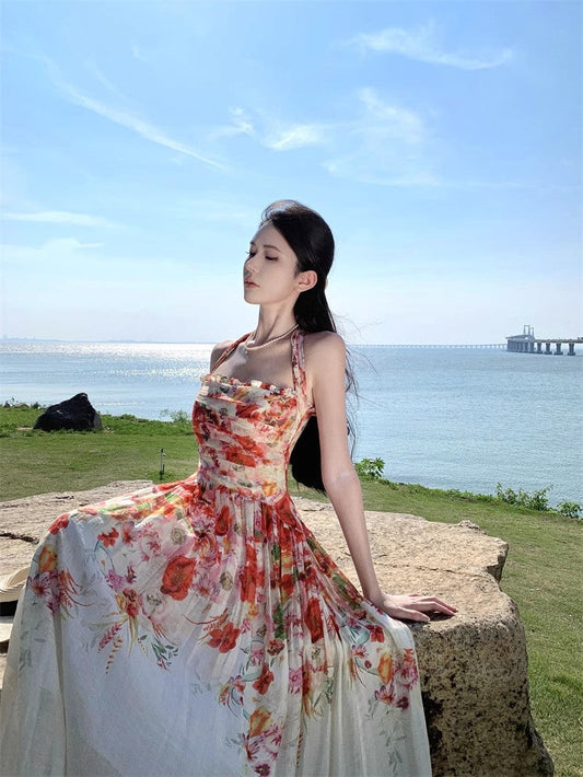 A Line Orange Long Stunning Evening Gown Party Prom Dress S7267