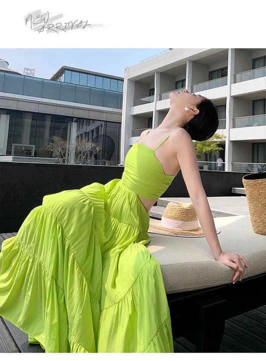 A Line Green Long Stunning Evening Gown Party Prom Dress S7270