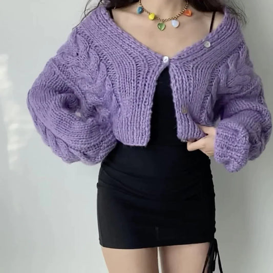 Heavy Cable Knit Cardigan S2750