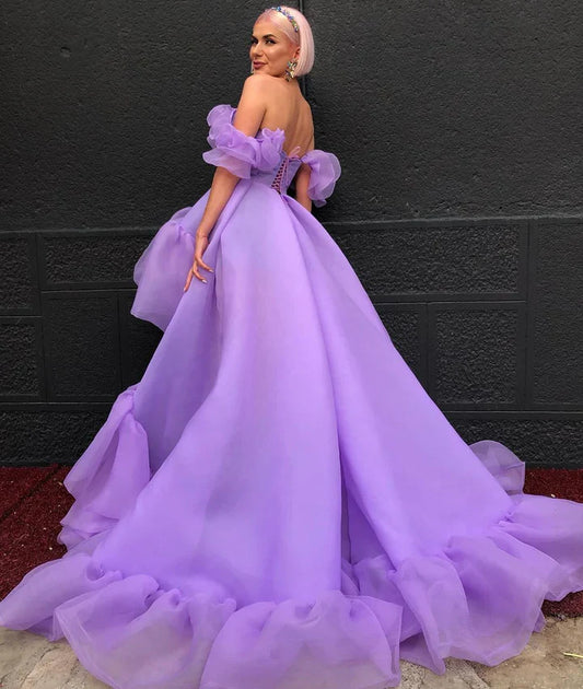 A line Lavender Long A-line Prom Dress, Formal Evening Dresses S3624