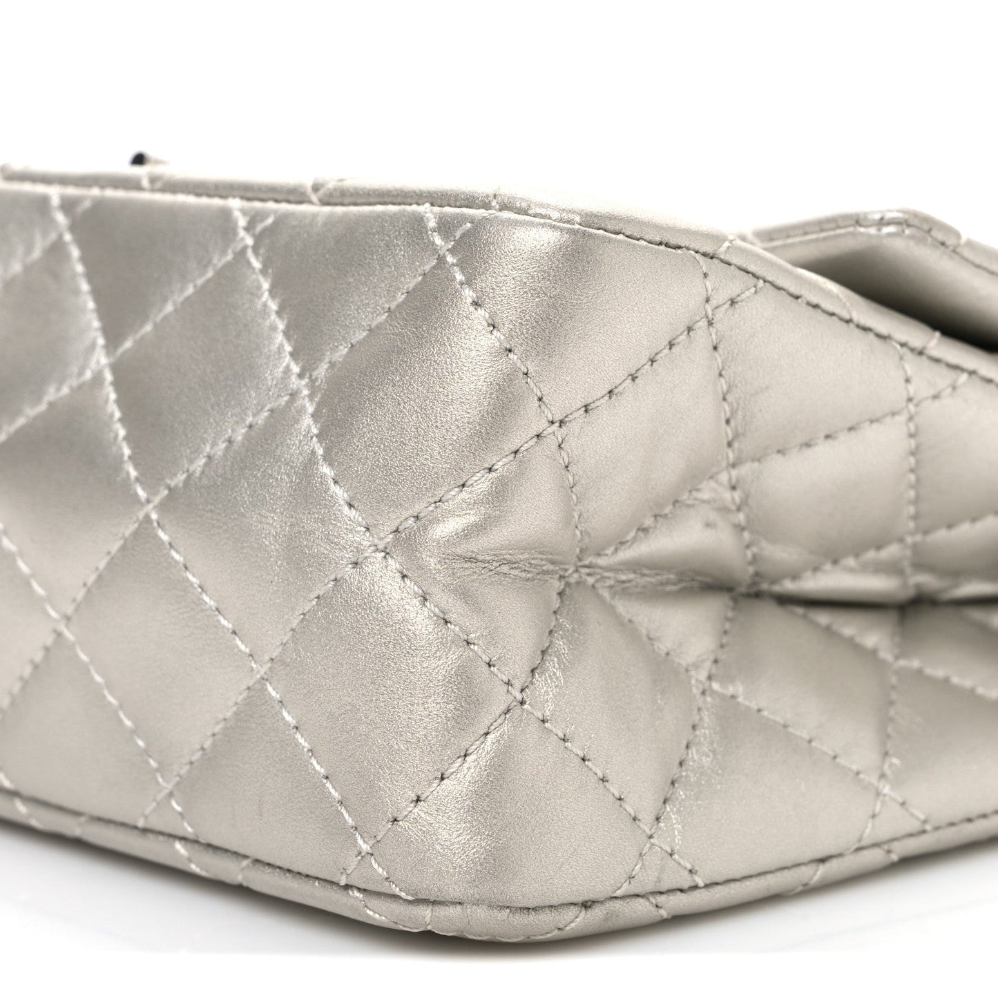 Metallic Lambskin Quilted 2.55 Reissue 226 Flap Silver