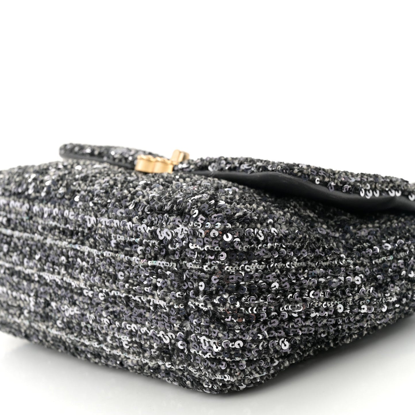 Tweed Sequin Quilted Medium Chanel 19 Flap Black Multicolor