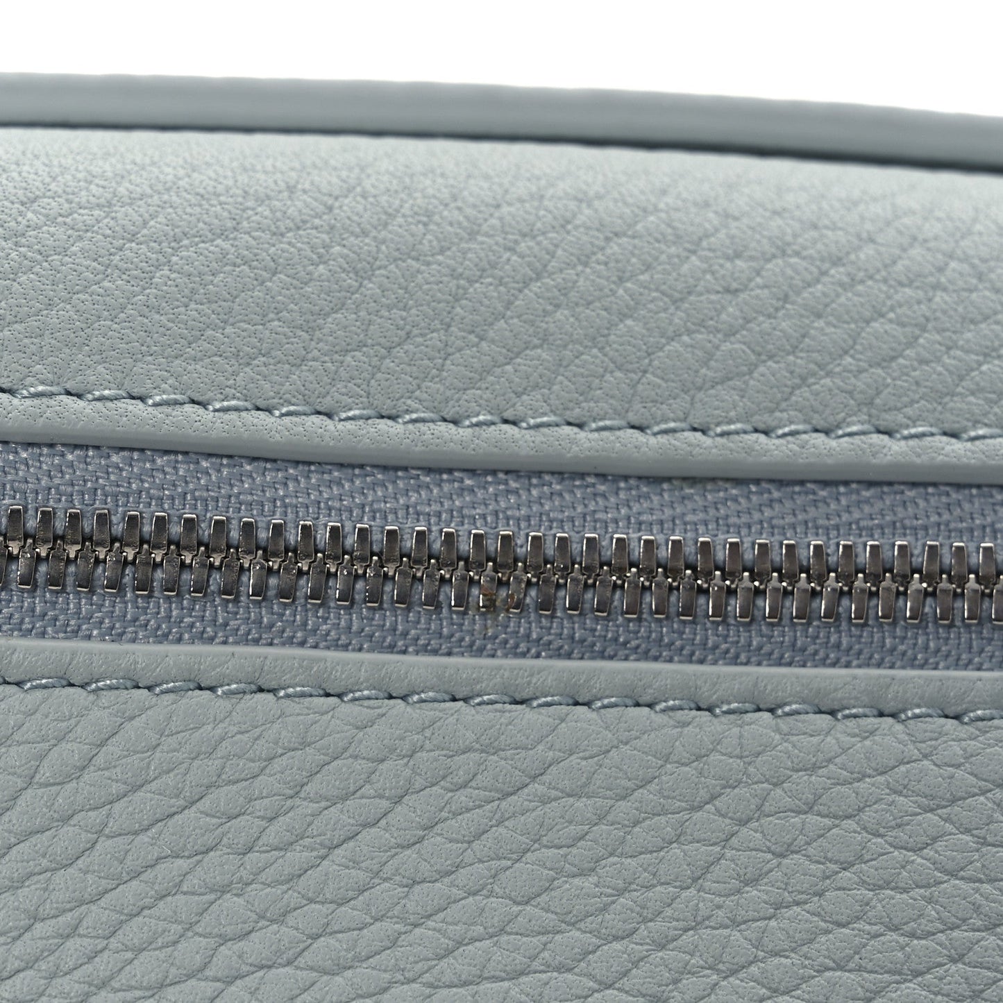Grained Calfskin Extra Pocket Mini Pouch Minty Breeze