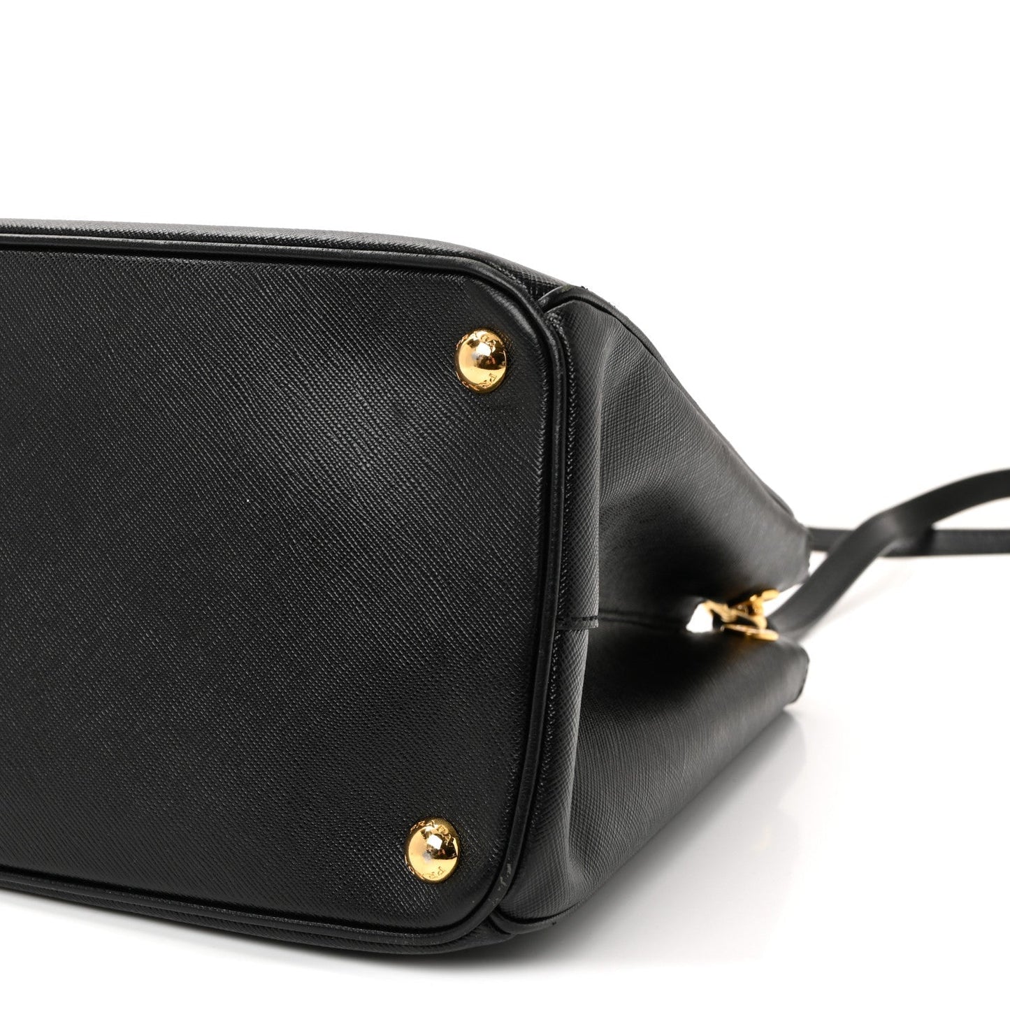 Saffiano Medium Galleria Double Zip Tote Black