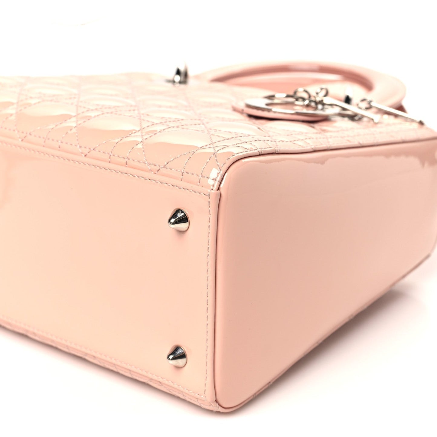 Patent Cannage Medium Lady Dior Light Pink