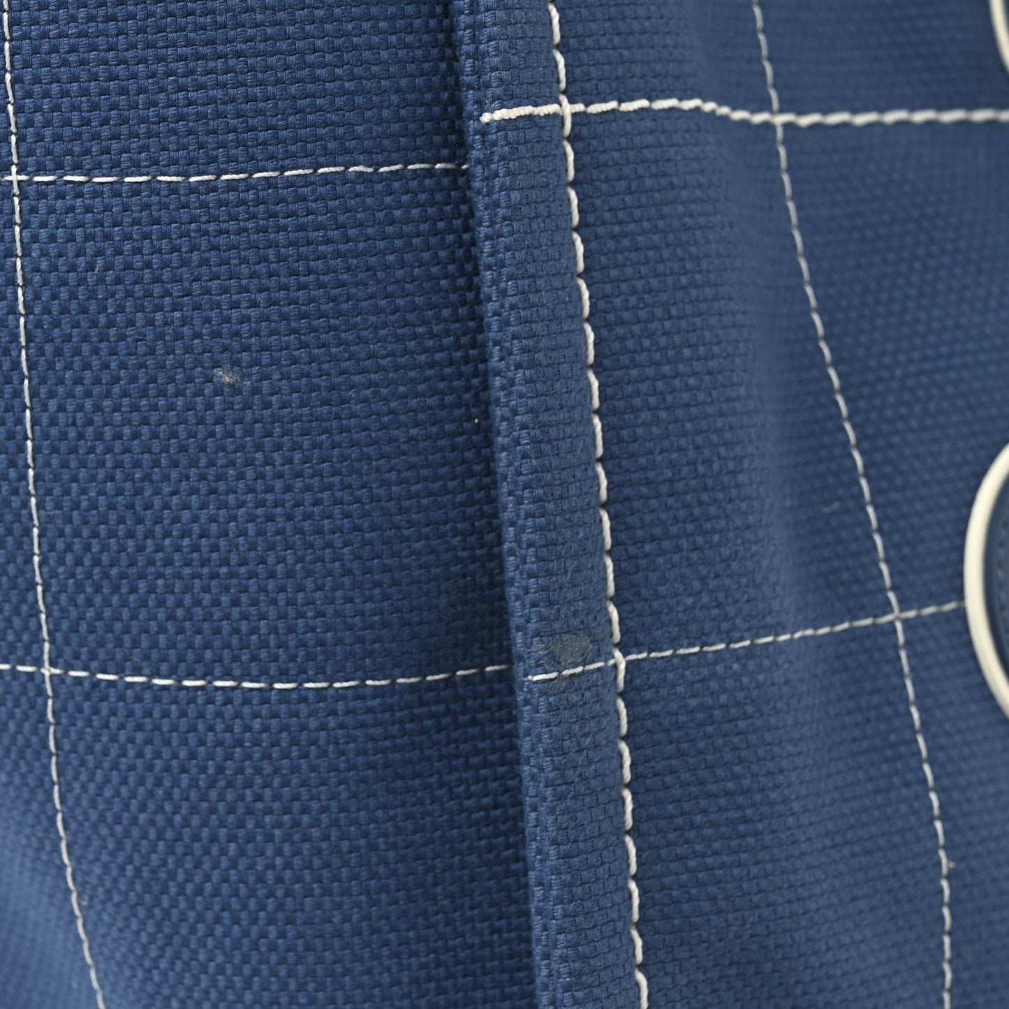 Cotton Medium Deauville Tote Blue White