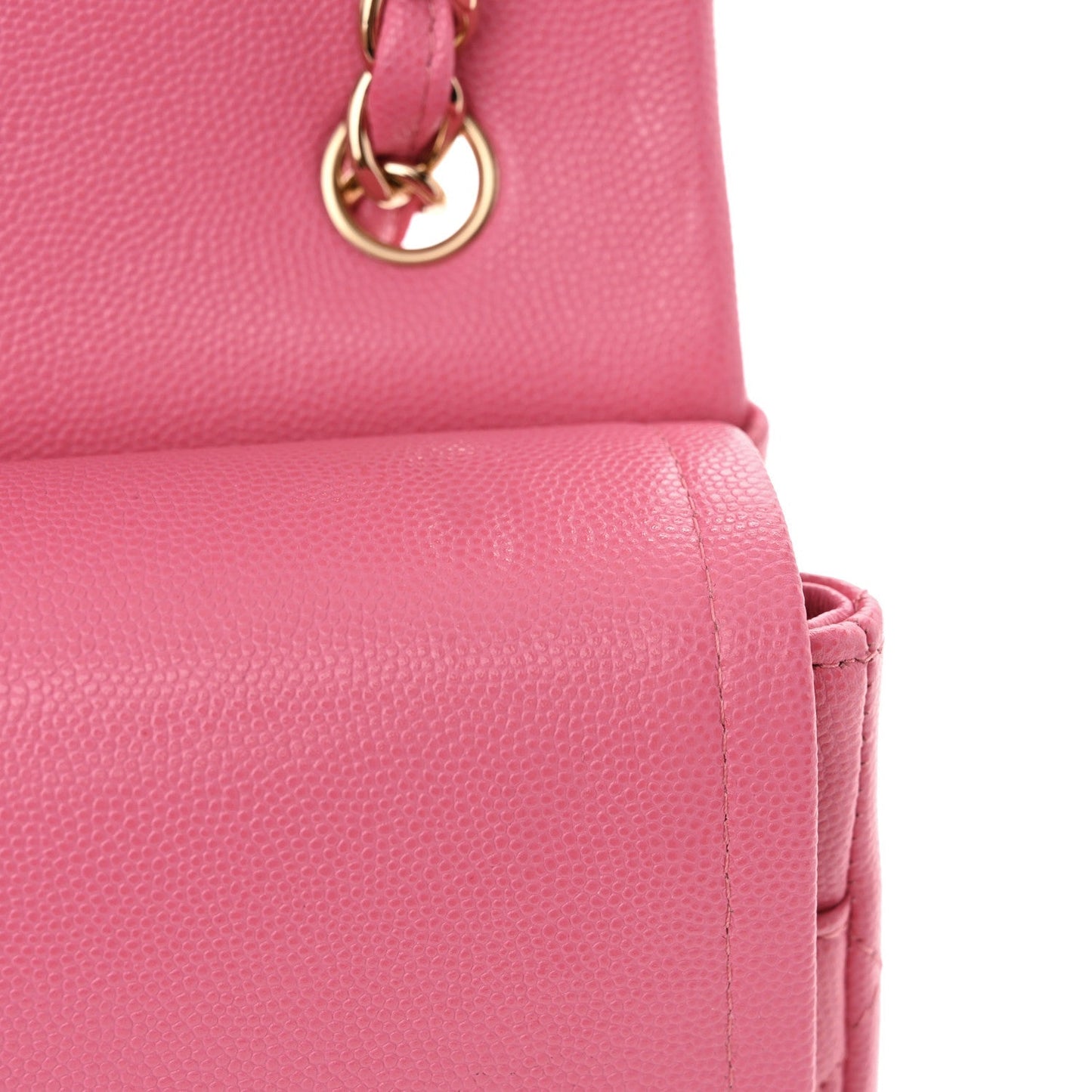 Caviar Quilted Jumbo Double Flap Pink