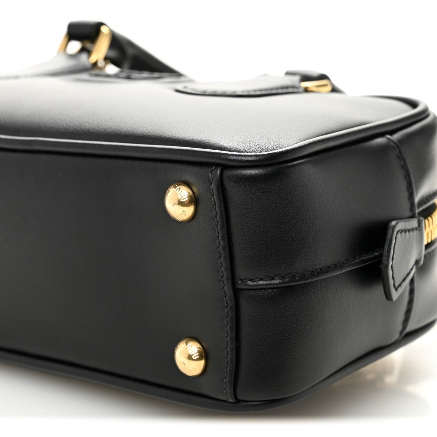 Calfskin Regular Arcadie Top Handle Bag Black