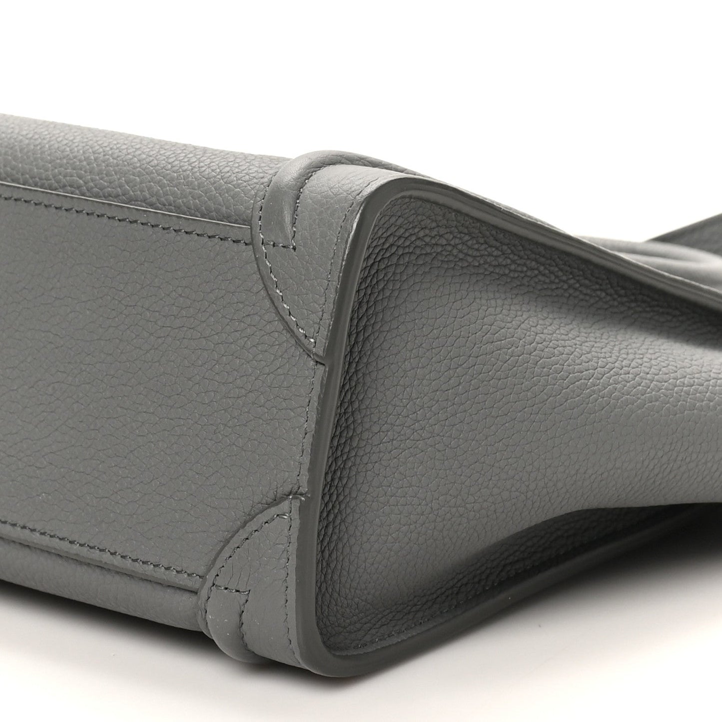 Drummed Calfskin Nano Luggage Kohl