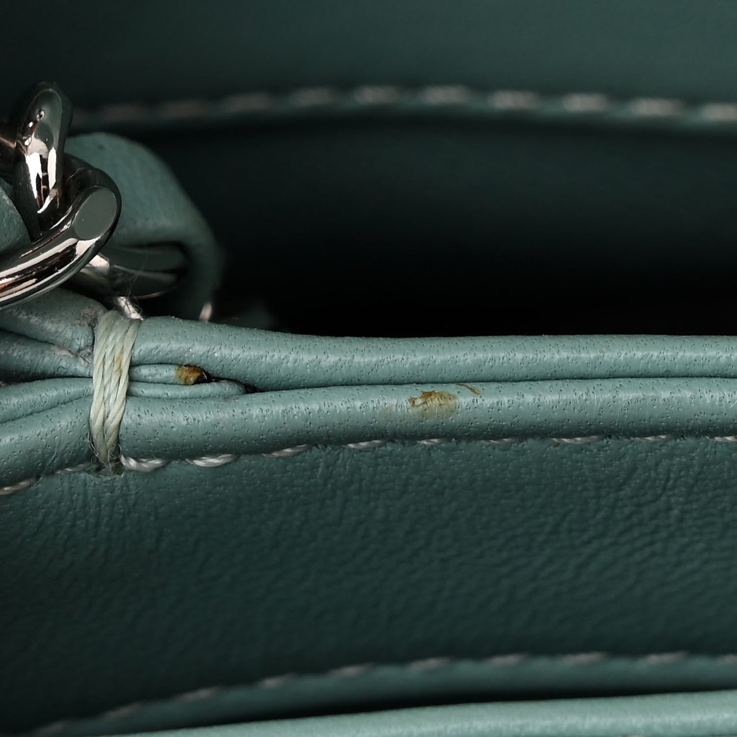 Lambskin Quilted Small Trendy CC Flap Dual Handle Bag Light Blue
