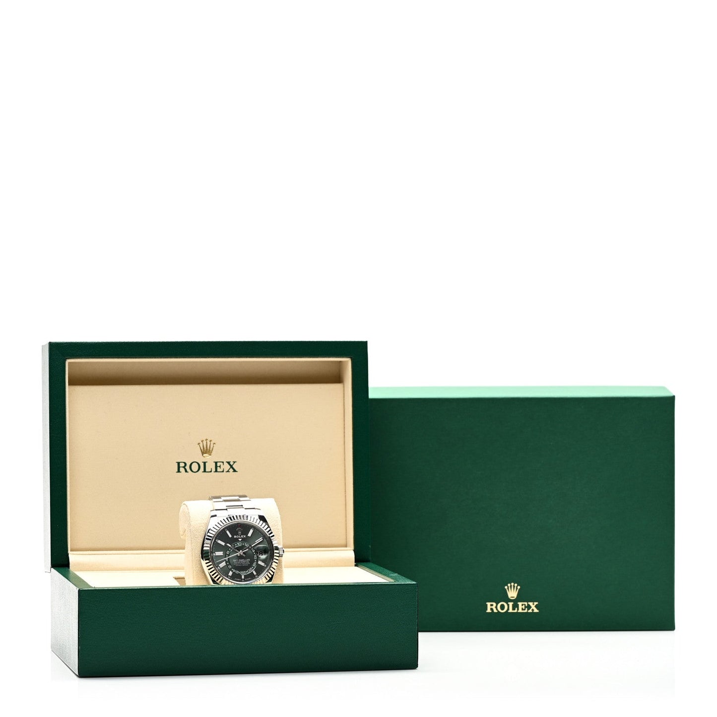 Stainless Steel 18K White Gold 42mm Oyster Perpetual Sky-Dweller Watch Mint Green 336934