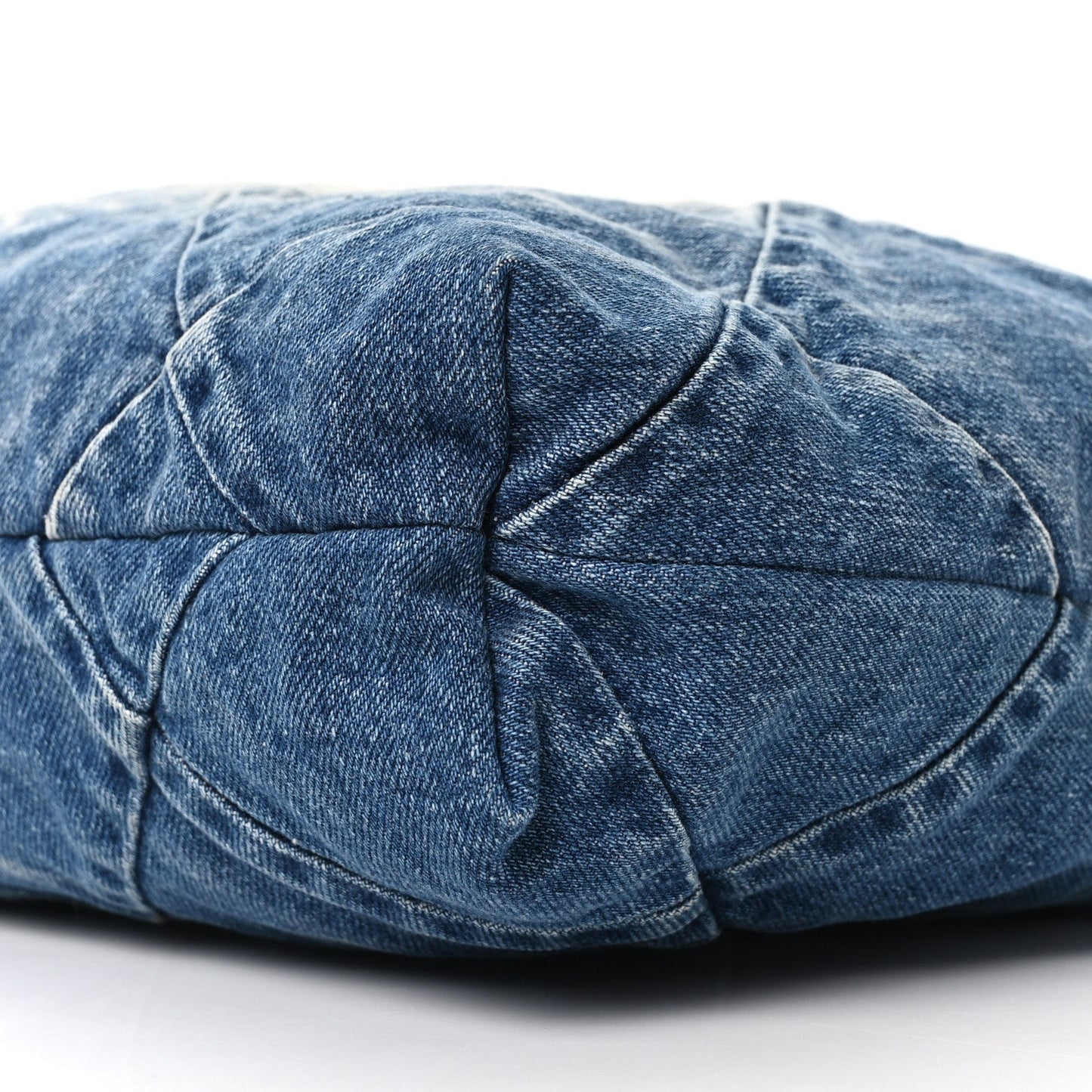 Denim Quilted Chanel 22 Blue