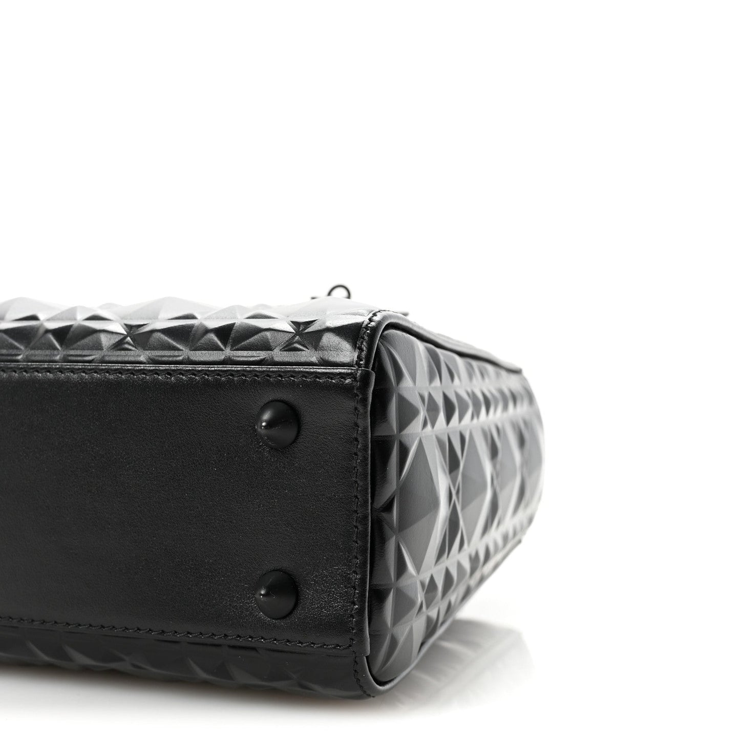 Calfskin Cannage Diamond Small My ABCDior Lady Dior Black
