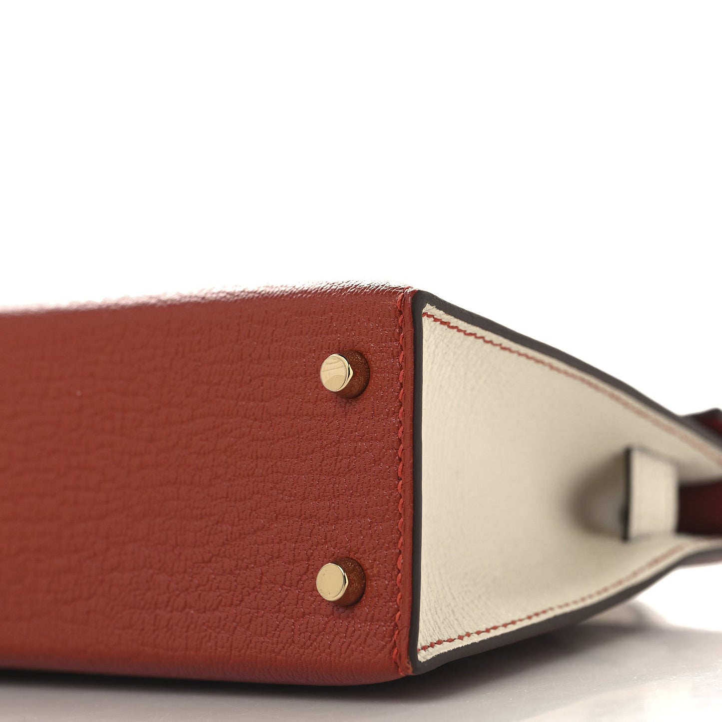 Chevre Mysore Horseshoe Mini Kelly Sellier 20 Brique Nata