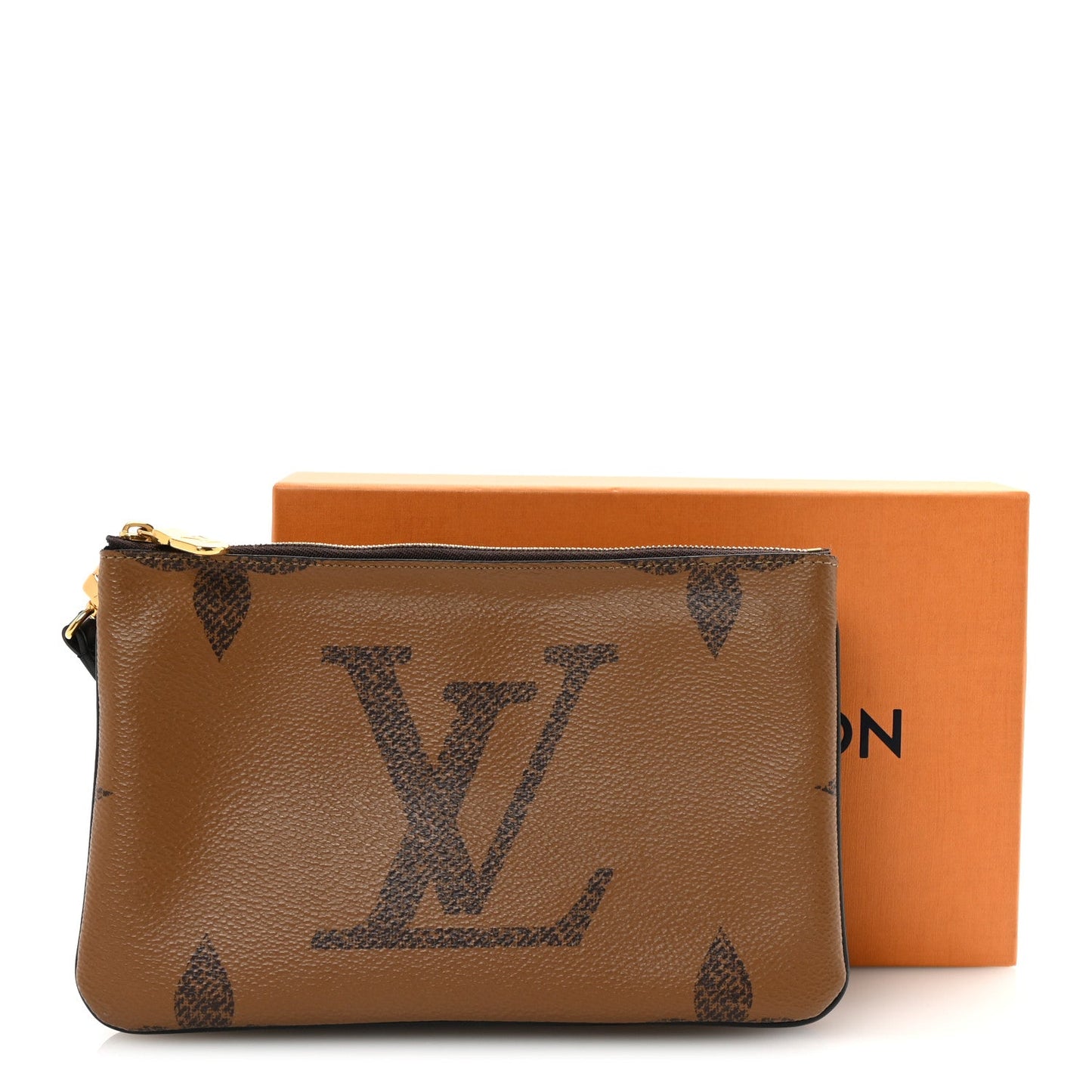 Reverse Monogram Giant Double Zip Pochette