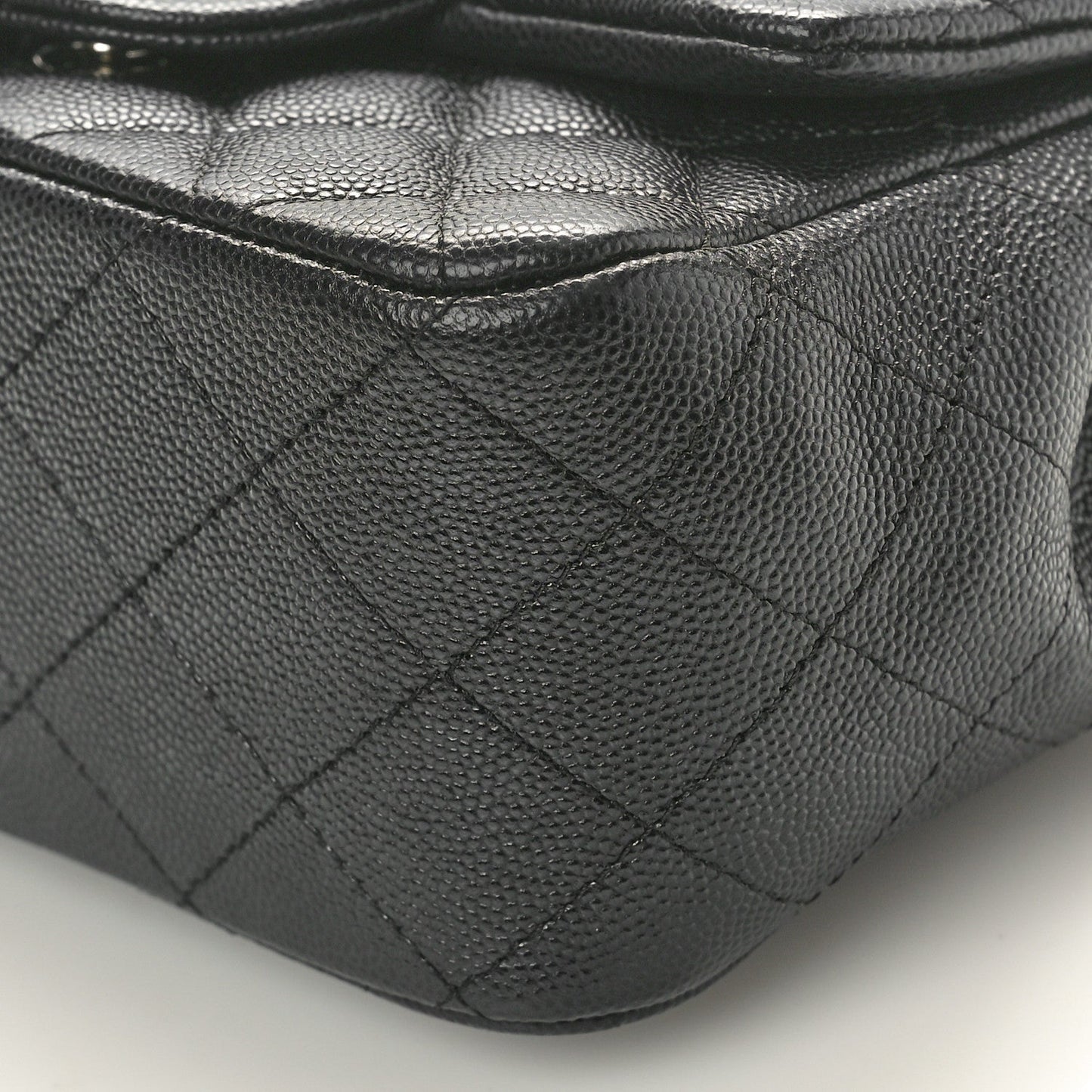 Caviar Quilted Mini Square Flap Black