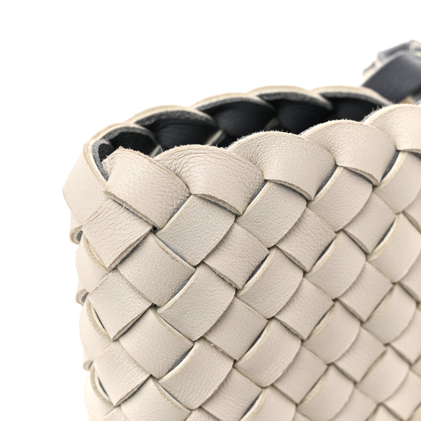 Nappa Intrecciato Bicolor Tote Bag Thunder White Silver