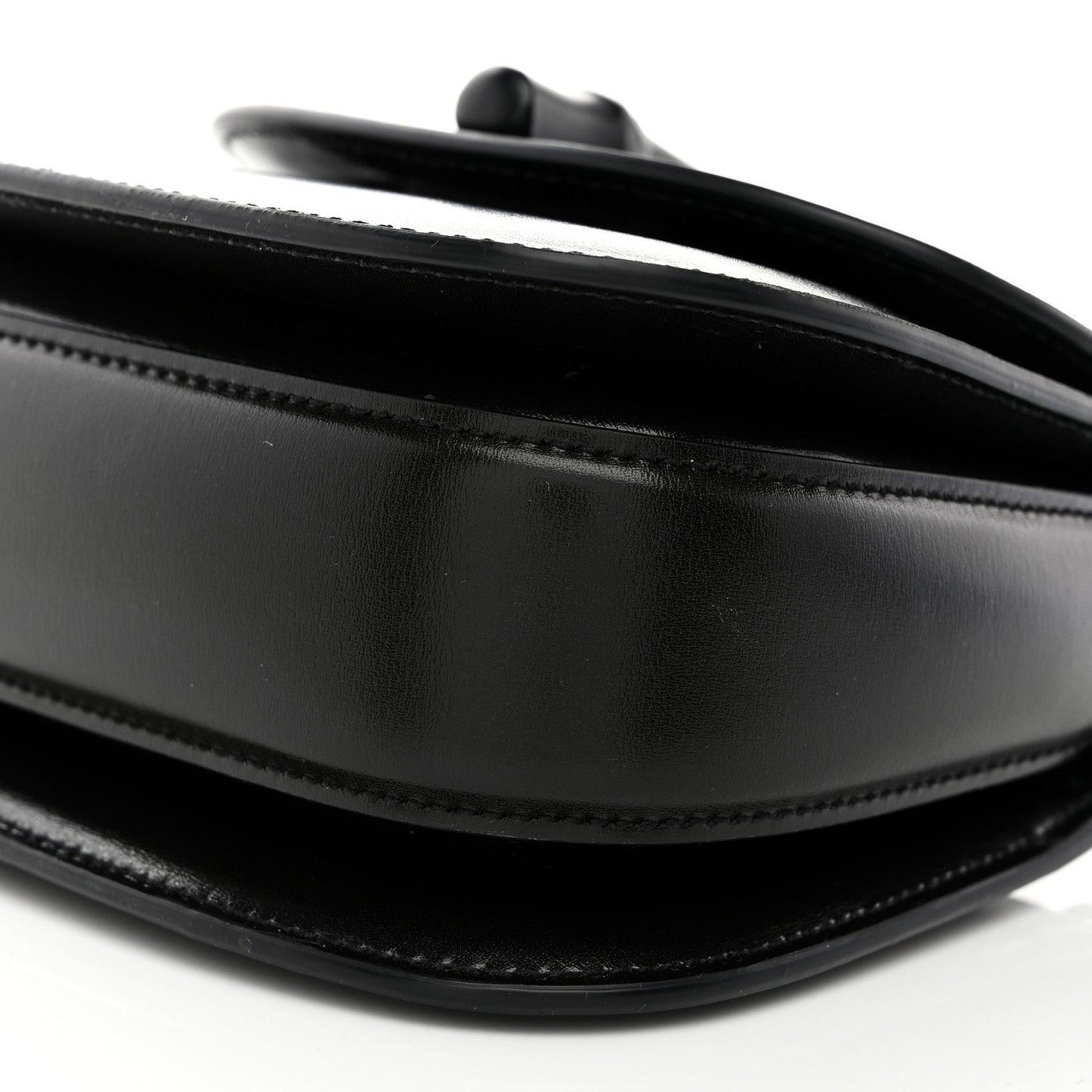 Boarded Dyana Lux Calfskin Web Monochrome Mini Bamboo 1947 Top Handle Bag Black