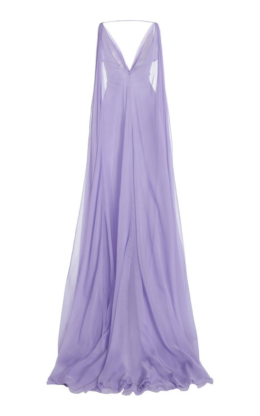 A-Line Evening Gown Elegant Dress Formal Wedding Guest Sweep / Brush Train Sleeveless V Neck Capes Chiffon with Ruched 2026