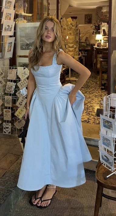 A Line Blue Evening Gowns, Prom Party Dresses      S6913