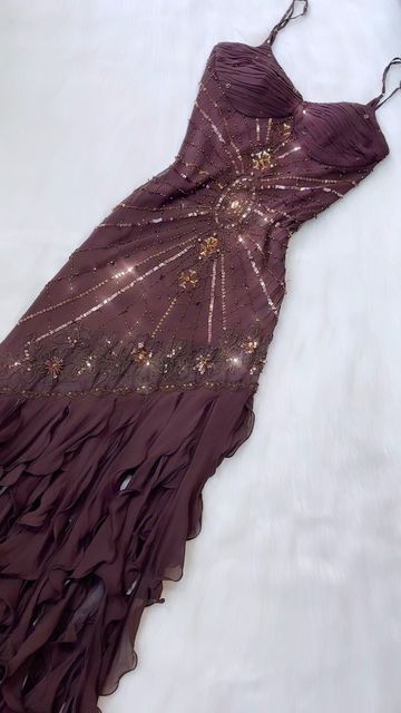 Spaghetti Straps Chiffon Prom Dresses With Beads Long Evening Gowns