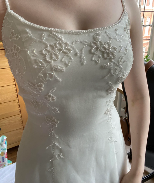 Ivory Straps Long Party Dress Evening Gowns