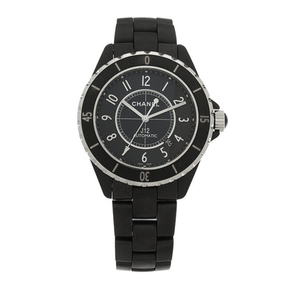 Stainless Steel Matte Ceramic 41mm J12 Automatic Watch Black