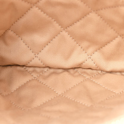 Shiny Calfskin Quilted Chanel 22 White Black