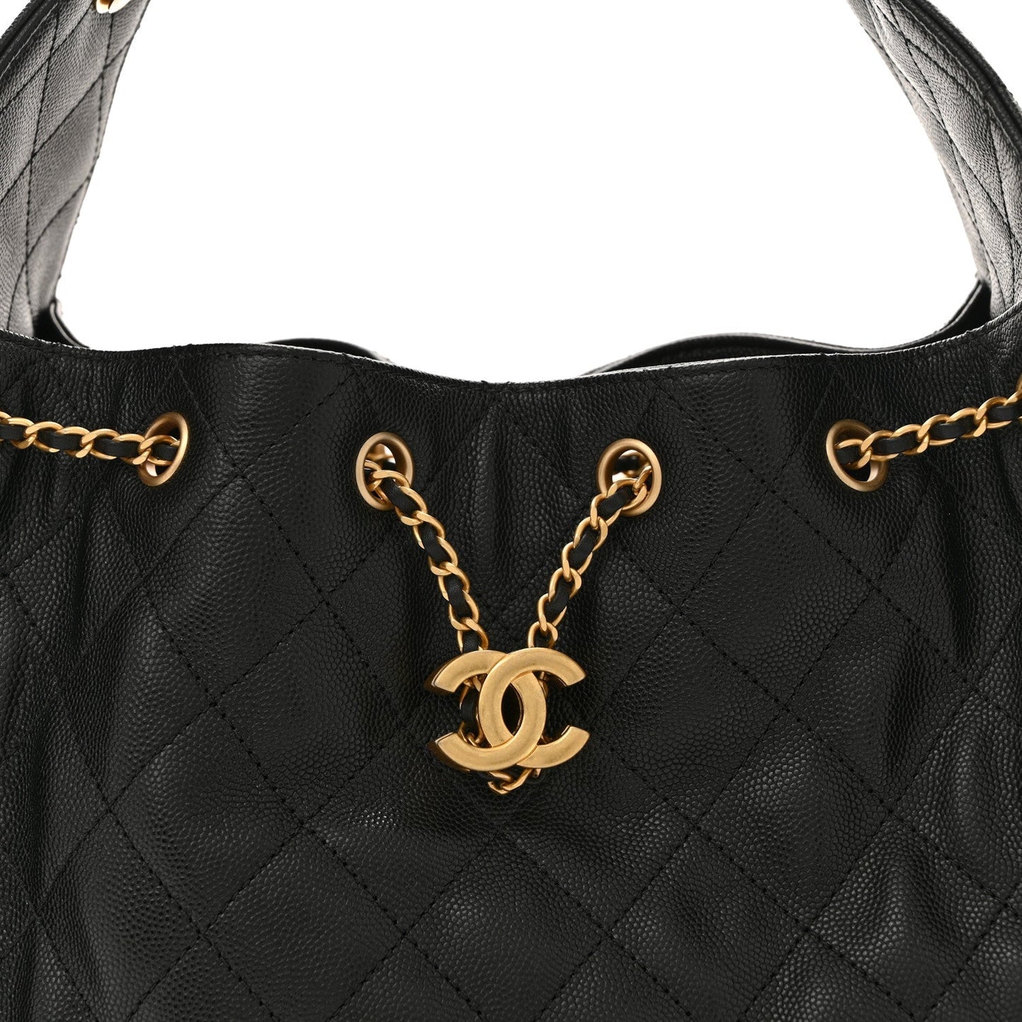Caviar Quilted Small Chanel 25 Handbag Black