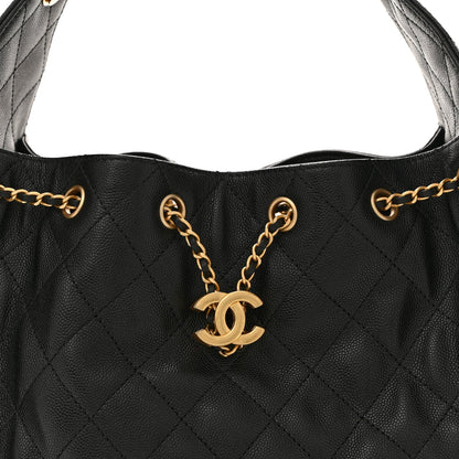 Caviar Quilted Small Chanel 25 Handbag Black