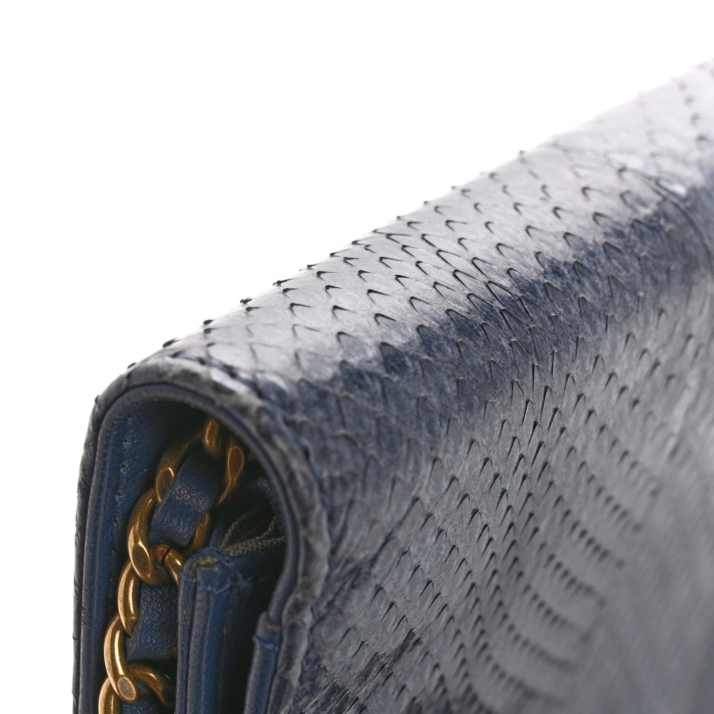 Snakeskin Wallet On Chain WOC Blue