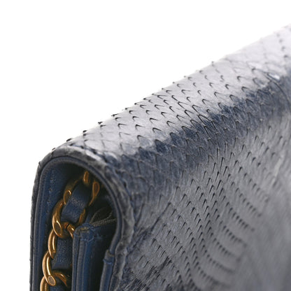 Snakeskin Wallet On Chain WOC Blue