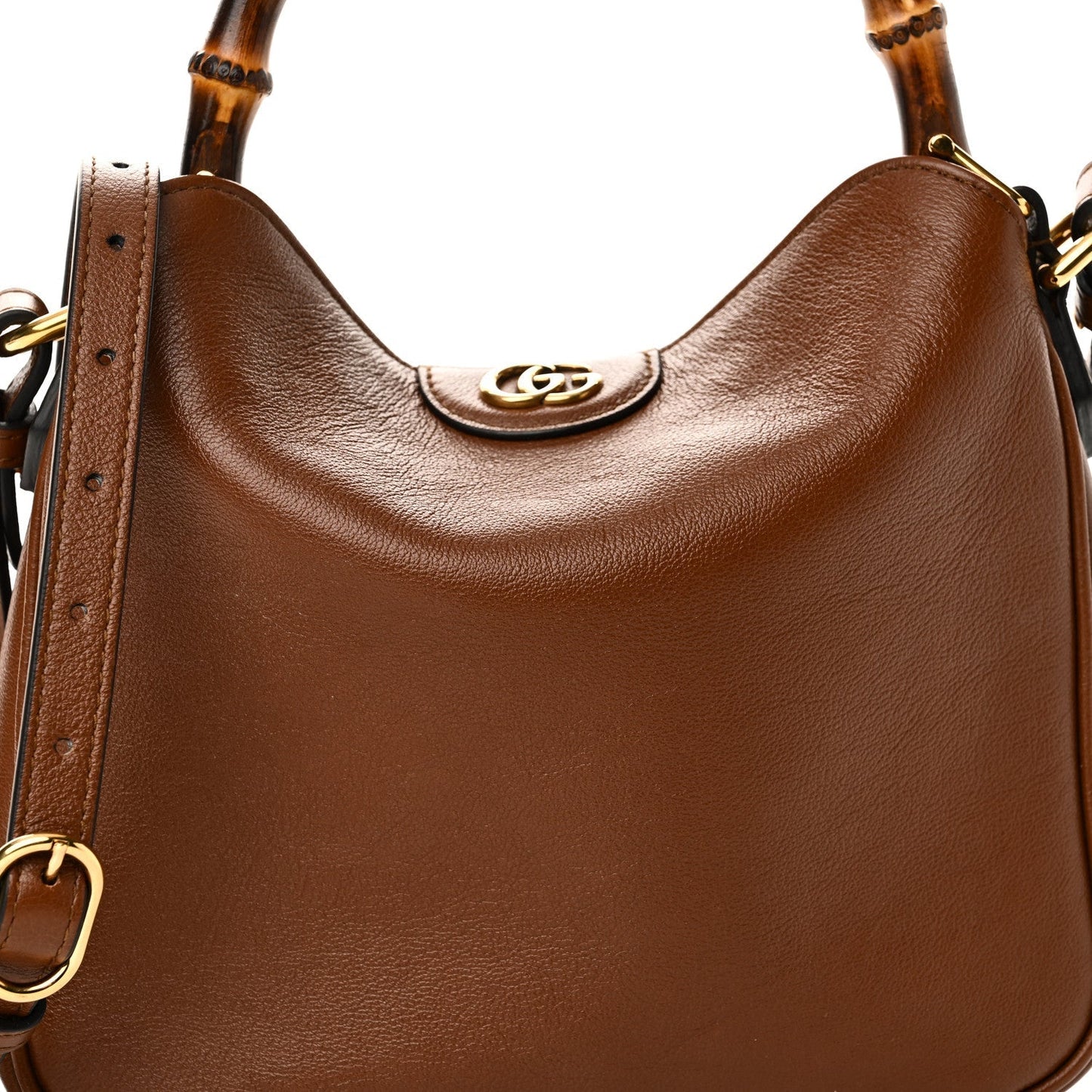 Softy Wonka Textured Dollar Calfskin Small Diana Shoulder Bag Cuir
