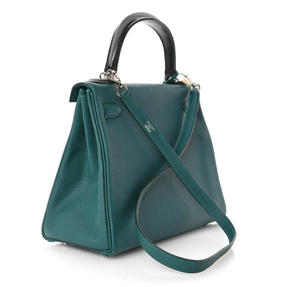 Togo Au Pas Kelly Retourne 28 Malachite Turquoise Black