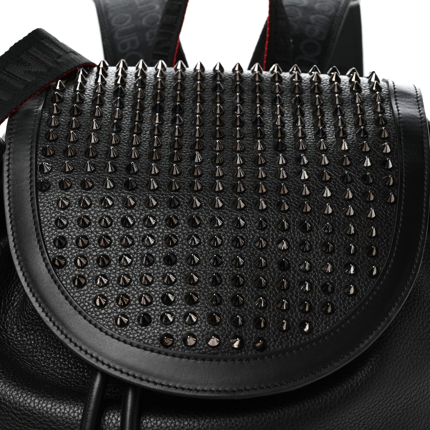 Calfskin Spiked Explorafunk Backpack Black