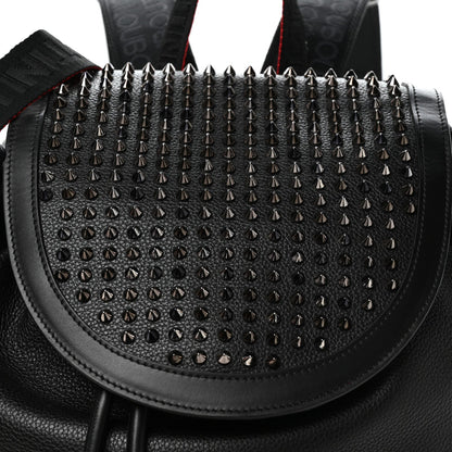 Calfskin Spiked Explorafunk Backpack Black