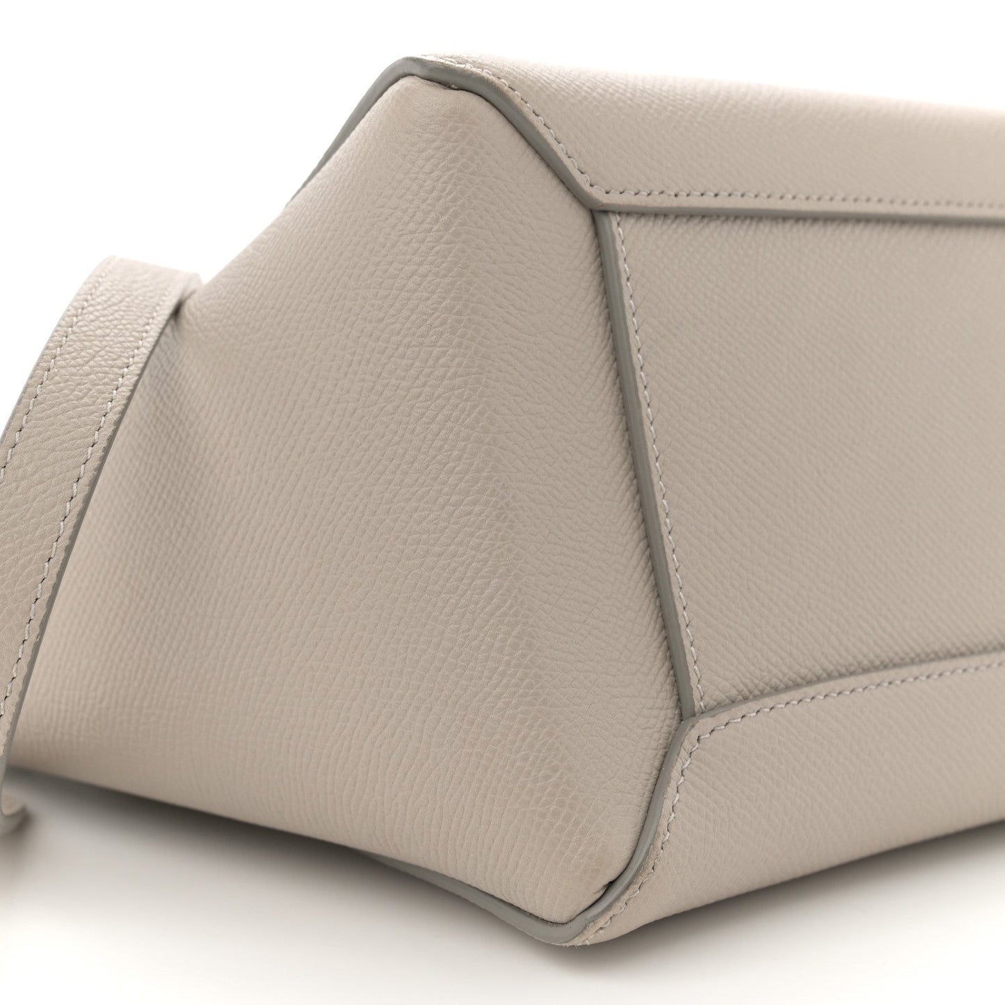 Grained Calfskin Micro Belt Bag Light Taupe