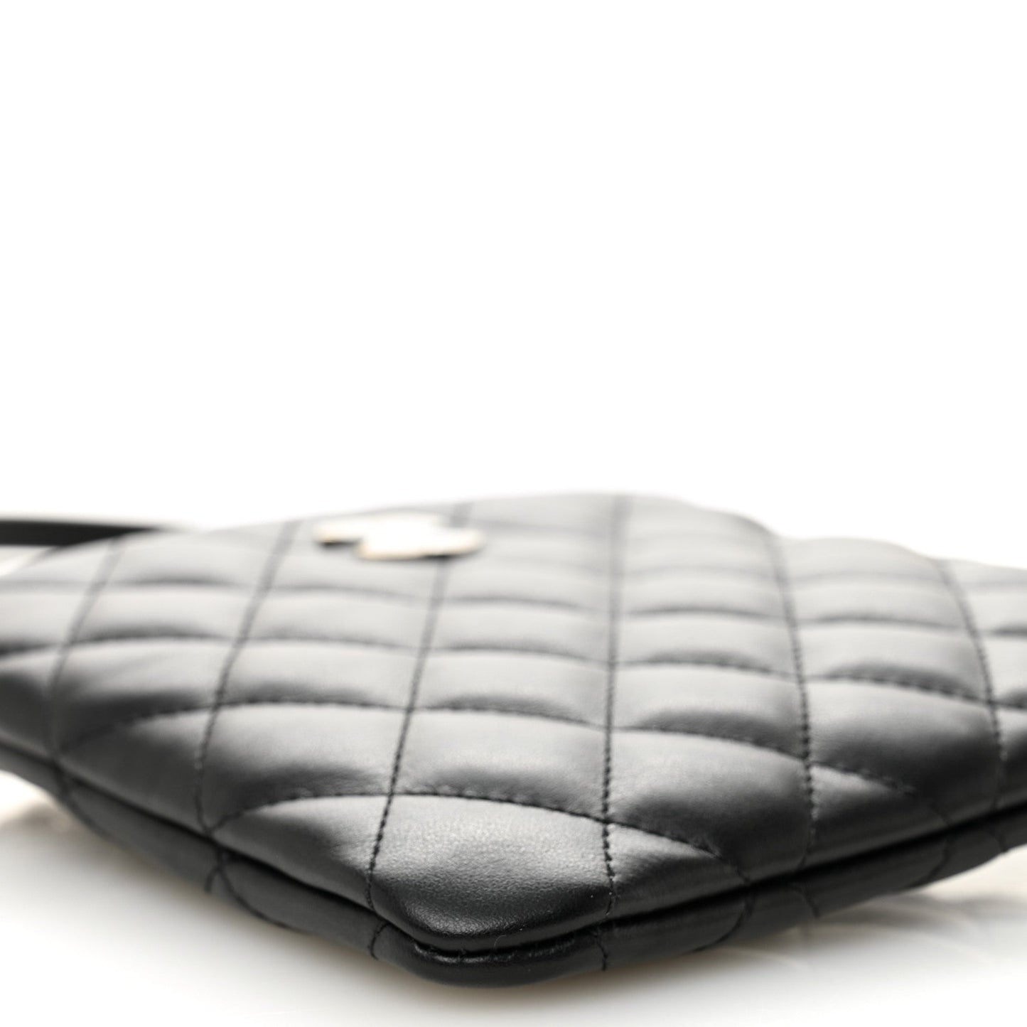 Lambskin Quilted Uniform Crossbody Bag Black