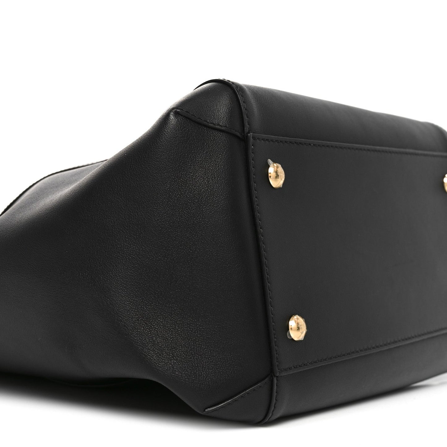 Vitello Grace King Karligraphy Chain Bucket Bag Black Bisquit