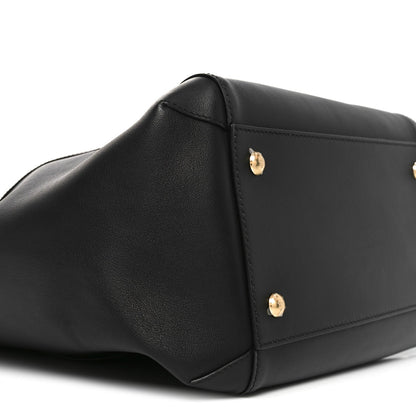Vitello Grace King Karligraphy Chain Bucket Bag Black Bisquit