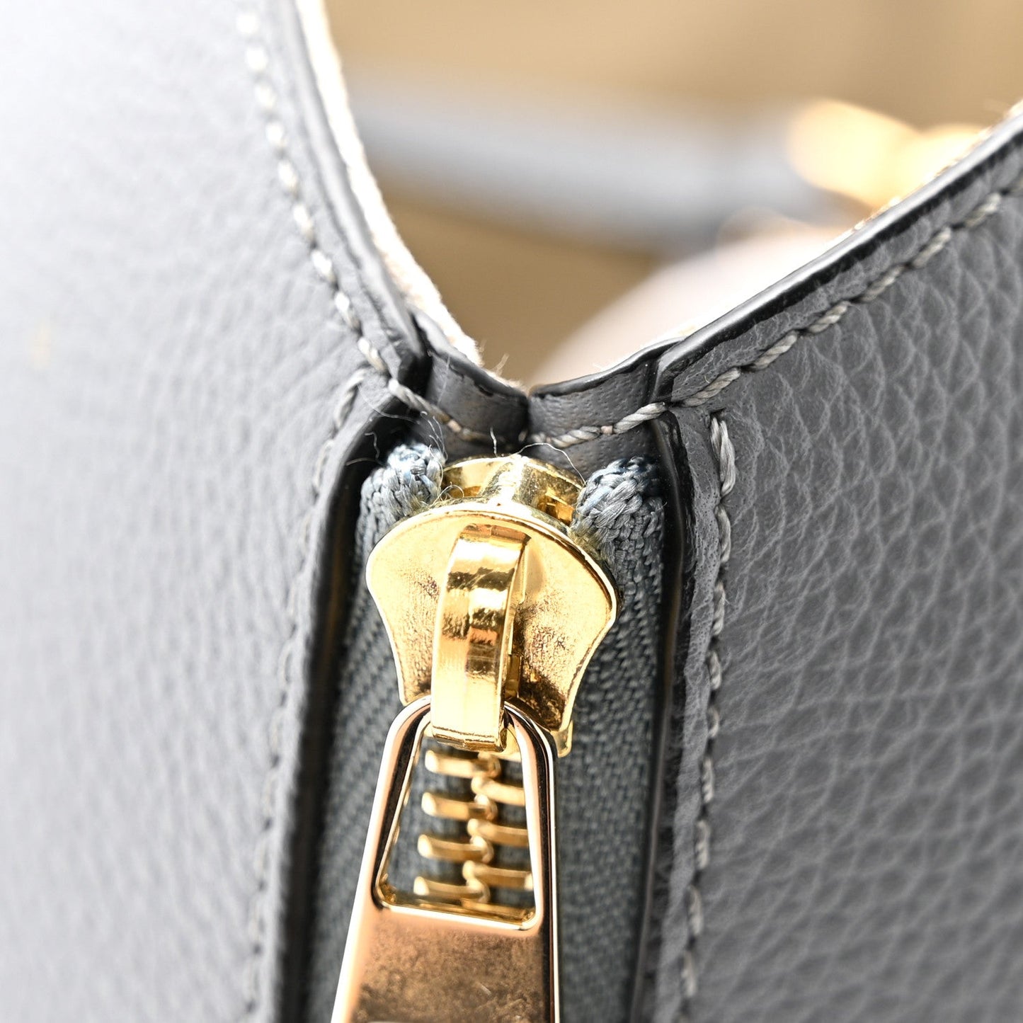 Grained Calfskin Small Hammock Shoulder Bag Asphalt