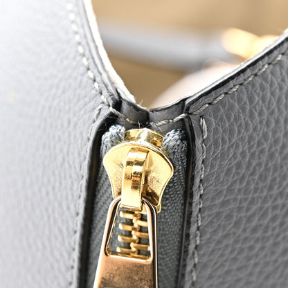 Grained Calfskin Small Hammock Shoulder Bag Asphalt