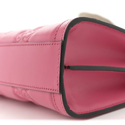 Calfskin GG Matelasse Small Slim Chain Shoulder Bag Rhodamine Pink Natural