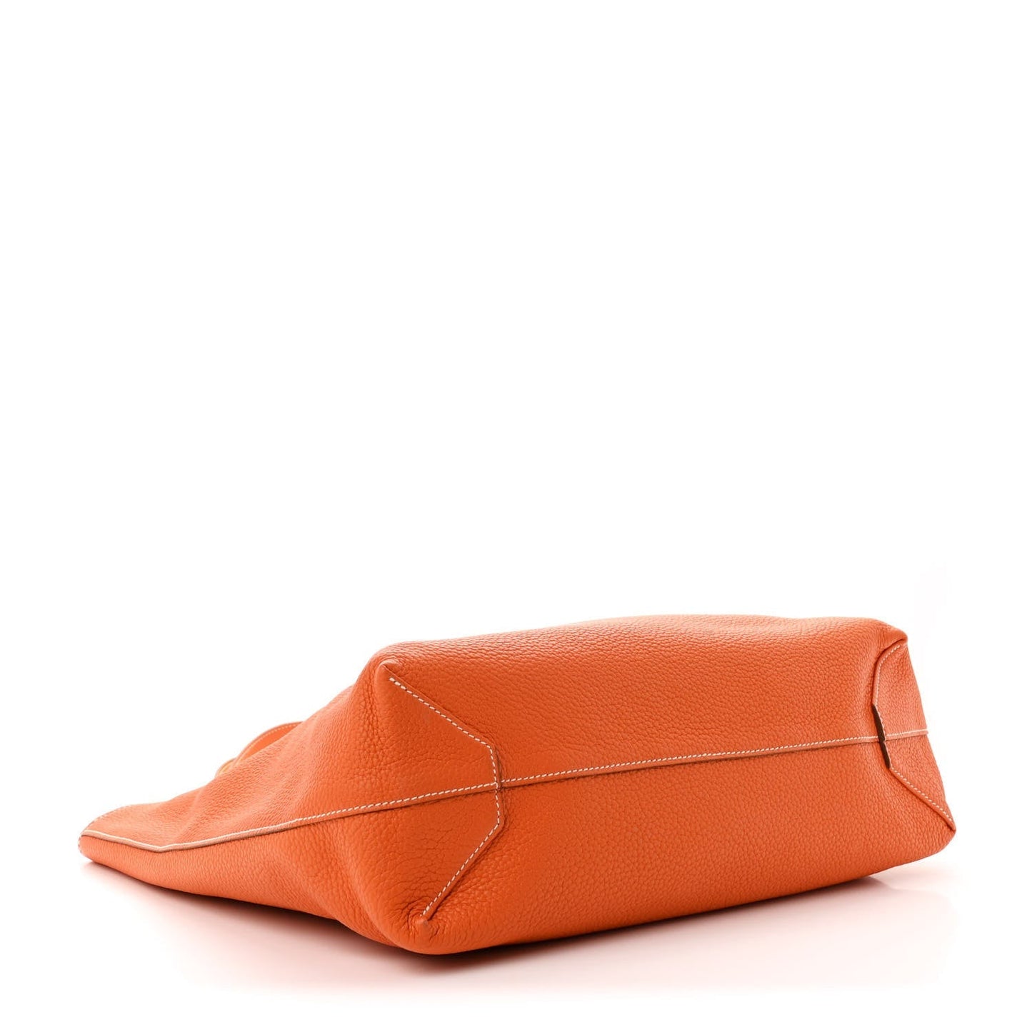 Taurillon Clemence Double Sens 36 Reversible Tote Moutarde Orange