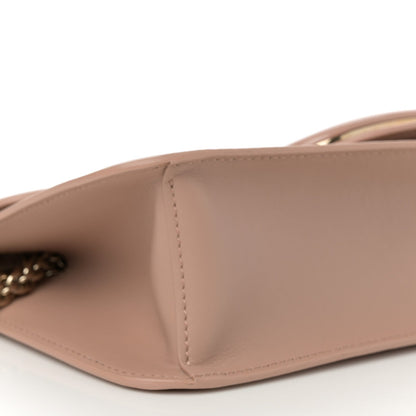 Calfskin Enamel Vlogo Loco Shoulder Bag Rose Cannelle