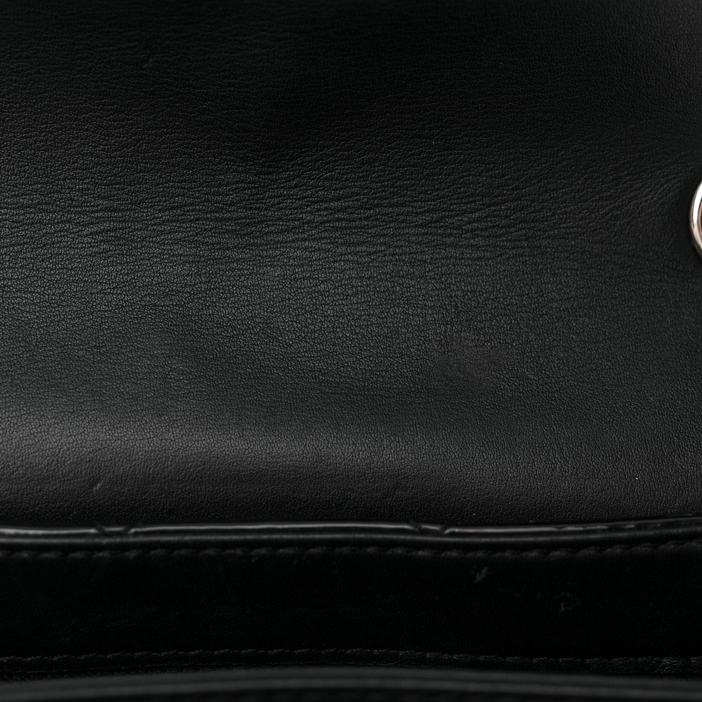 Patent Quilted Hamptons Flap Bag Black