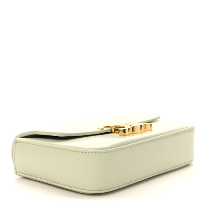 Shiny Calfskin Triomphe Chain Shoulder Bag Jade