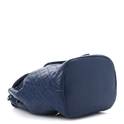 Calfskin Quilted Small Urban Spirit Backpack Blue