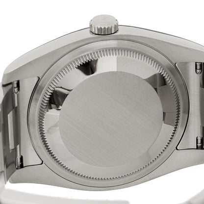 Stainless Steel 18K White Gold 36mm Oyster Perpetual Datejust Watch Black 116234